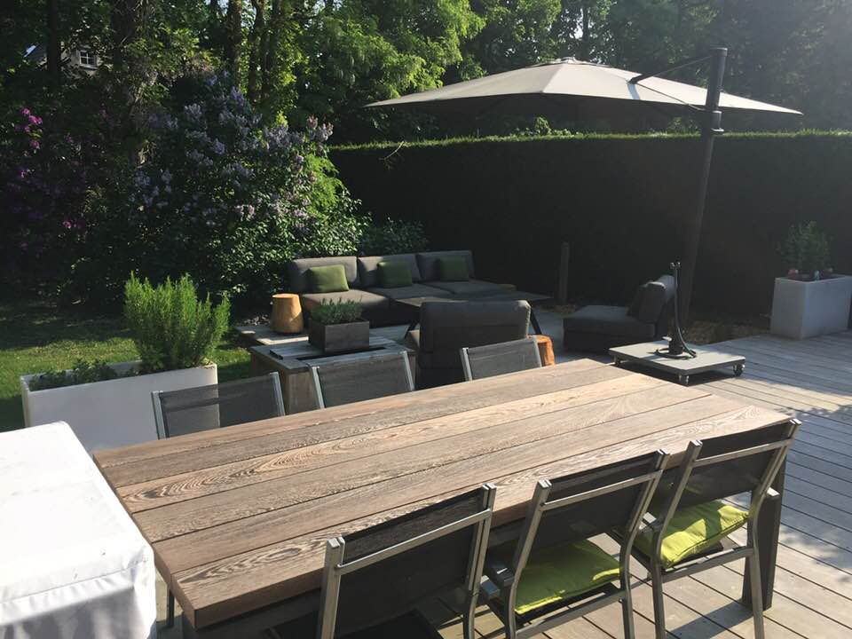 (C22-1-P1) Tuintafel in Wengéhout
